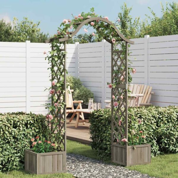8720286380703_m_en_hd_1.jpg Garden Pergola with Planter Grey Solid Firwood