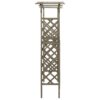 Pergola with Gate 116x40x204 cm Grey Solid Firwood