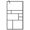 Walk-in Shower Wall with Clear ESG Glass 90x195 cm Black
