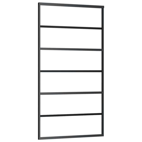 Sliding Door ESG Glass and Aluminium 102x205 cm Black