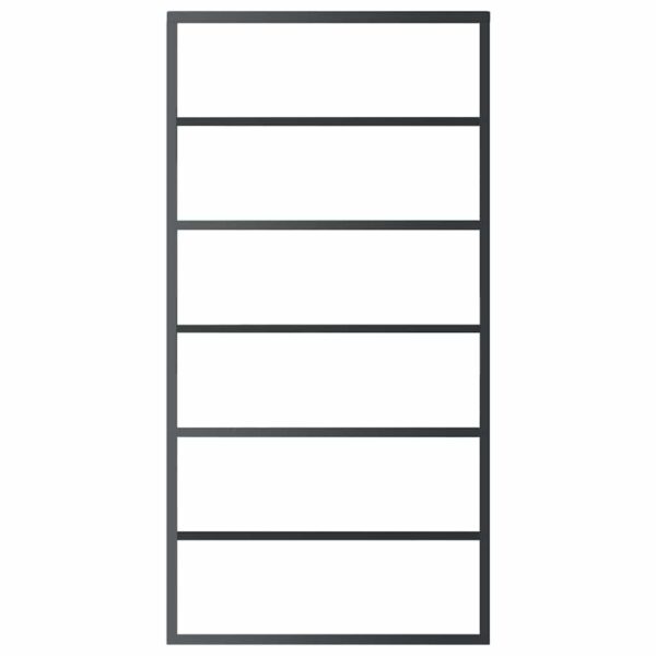 Sliding Door ESG Glass and Aluminium 102x205 cm Black