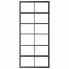 Sliding Door ESG Glass and Aluminium 90x205 cm Black