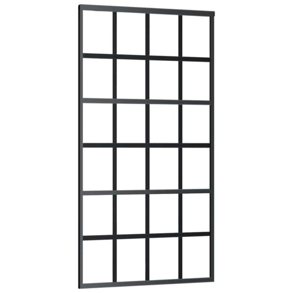 Sliding Door ESG Glass and Aluminium 102x205 cm Black