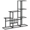Flower Stand 94.5x25x88 cm Black Metal