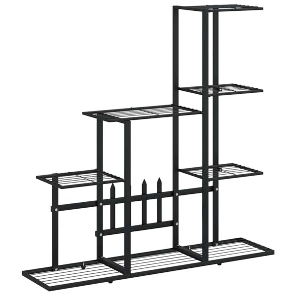 Flower Stand 94.5x25x88 cm Black Metal
