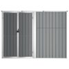Garden Tool Shed Grey 225x89x161 cm Galvanised Steel
