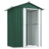 Garden Shed Green 126x97.5x177 cm Galvanised Steel