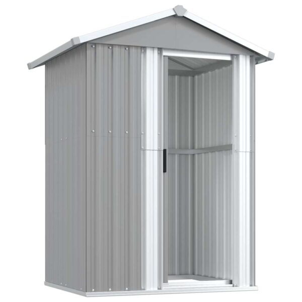 Garden Shed Grey 126x97.5x177 cm Galvanised Steel