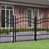 8720286561928_m_en_hd_1.jpg Fence Gate with Spear Top Black 103x100 cm Powder-coated Steel