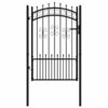 8720286561942_g_en_hd_1.jpg Fence Gate with Spear Top Black 103x150 cm Powder-coated Steel