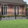 8720286561966_m_en_hd_1.jpg Fence Gate with Spear Top Black 305x75 cm Powder-coated Steel