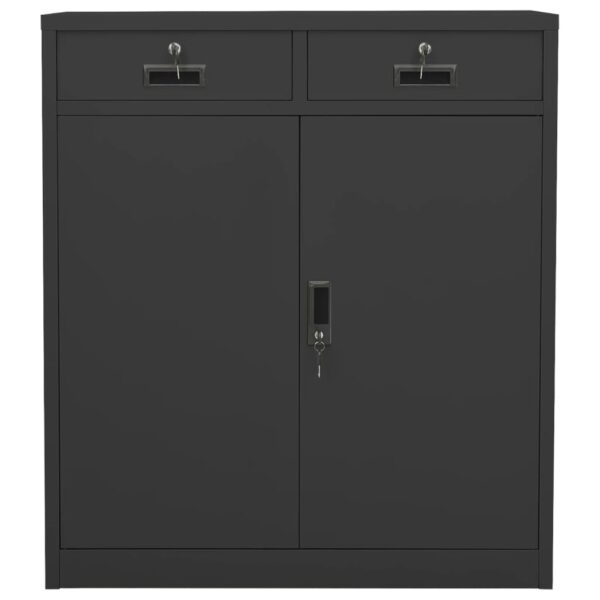 Office Cabinet Anthracite 90x40x102 cm Steel