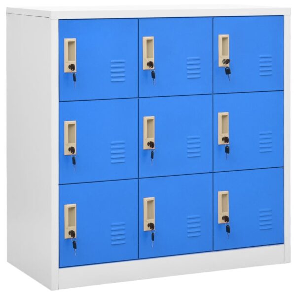 8720286566503_a_en_hd_1.jpg Locker Cabinet Light Grey and Blue 90x45x92.5 cm Steel