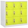 8720286566527_a_en_hd_1.jpg Locker Cabinet Light Grey and Green 90x45x92.5 cm Steel