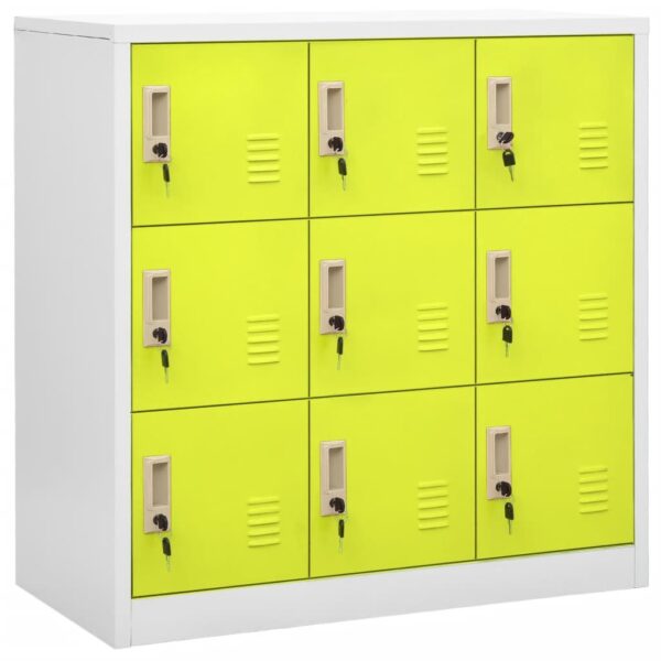 8720286566527_a_en_hd_1.jpg Locker Cabinet Light Grey and Green 90x45x92.5 cm Steel