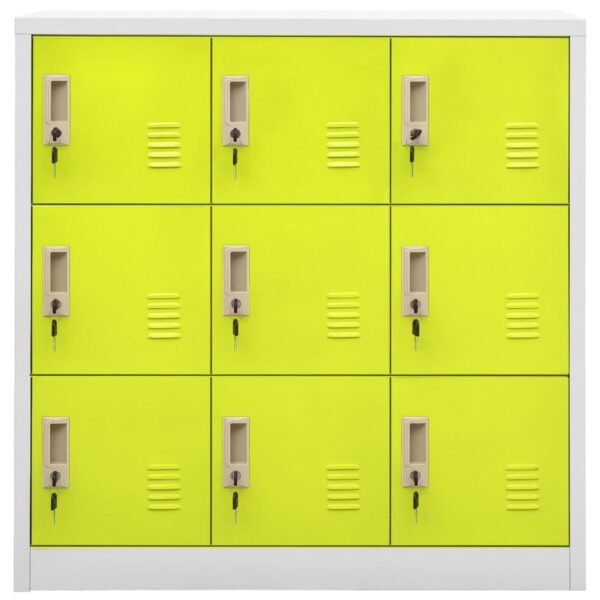 8720286566527_g_en_hd_1.jpg Locker Cabinet Light Grey and Green 90x45x92.5 cm Steel