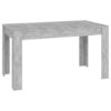 Dining Table Concrete Grey 140x74.5x76 cm Engineered Wood