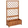 8720286597057_a_en_hd_1.jpg Raised Bed with Trellis 85x38x150 cm Solid Acacia Wood
