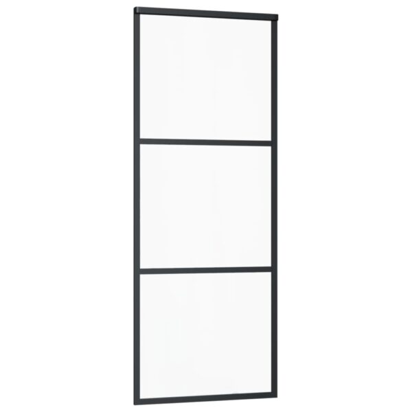 Sliding Door with Hardware Set ESG Glass&Aluminium 76x205 cm