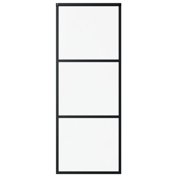 Sliding Door with Hardware Set ESG Glass&Aluminium 76x205 cm