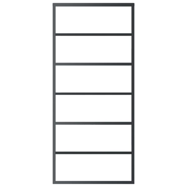 Sliding Door with Hardware Set ESG Glass&Aluminium 90x205 cm