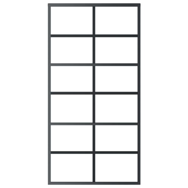 Sliding Door with Hardware Set ESG Glass&Aluminium 102x205 cm