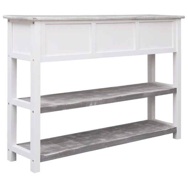 Sideboard Antique Grey 108x30x76 cm Solid Paulownia Wood