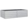 Garden Raised Bed 160x80x45 cm Galvanized Steel Silver