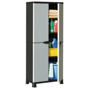 Plastic Cabinet 68x39x171.5 cm Rattan Design
