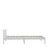 Bed Frame without Mattress White Solid Wood Single