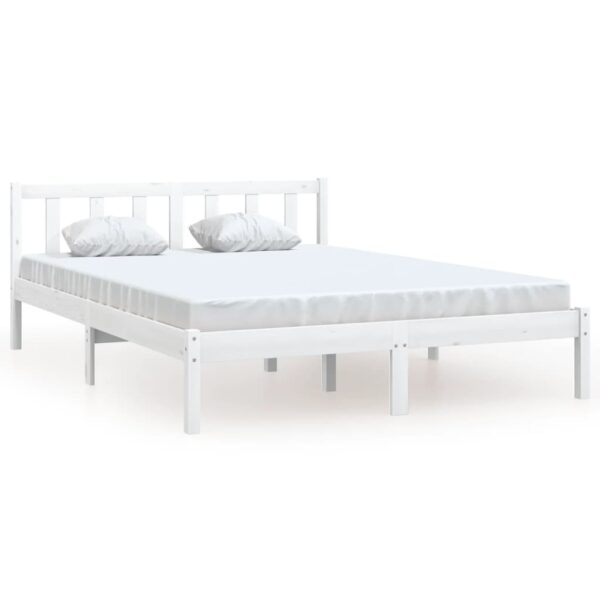 8720286671351_a_en_hd_1.jpg Bed Frame without Mattress White Solid Wood Double