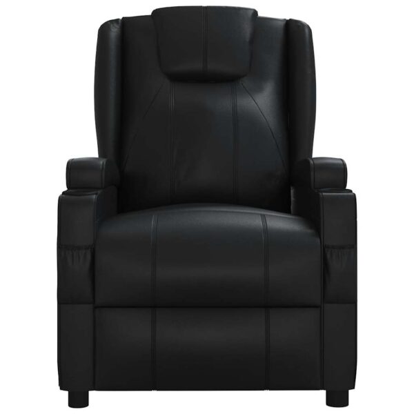 Recliner Chair Black Faux Leather