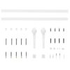 Sliding Door Hardware Kit 200 cm Steel White