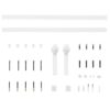 Sliding Door Hardware Kit 183 cm Steel White