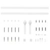 Sliding Door Hardware Kit 200 cm Steel White