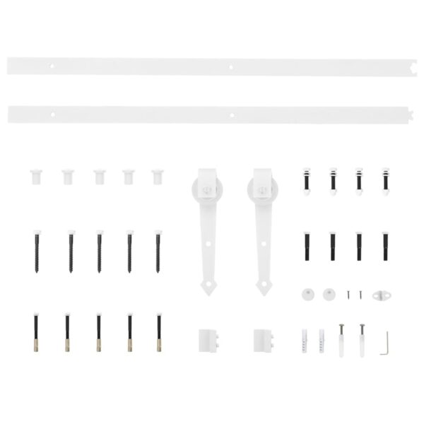 Sliding Door Hardware Kit 183 cm Steel White