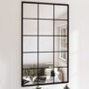 Wall Mirror Black 100x60 cm Metal