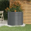 Garden Planter Galvanised Steel 80x80x68 cm Anthracite