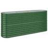 Garden Raised Bed Galvanised Steel 152x40x68 cm Green