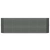 Garden Raised Bed Galvanised Steel 224x40x68 cm Anthracite