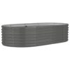Garden Raised Bed Galvanised Steel 152x80x36 cm Grey