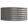Garden Raised Bed Galvanised Steel 224x80x36 cm Grey