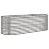 Garden Raised Bed Galvanised Steel 224x80x68 cm Silver