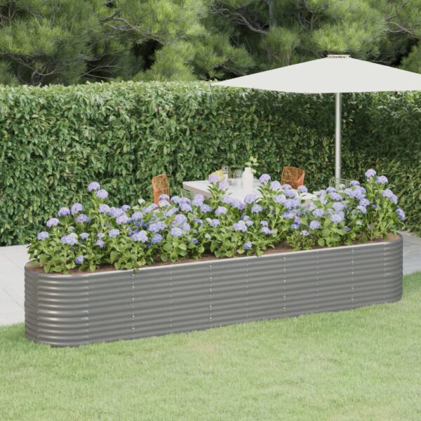8720286856673_m_en_hd_1.jpg Garden Raised Bed Galvanised Steel 368x80x68 cm Grey