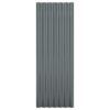 Roof Panels 12 pcs Galvanised Steel Anthracite 100x36 cm