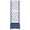 Garden Planter with Trellis Blue Grey 40x40x121.5 cm PP