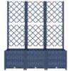 Garden Planter with Trellis Blue Grey 120x40x136 cm PP