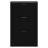 Shoe Cabinet Black 63x24x103 cm Engineered Wood