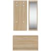 3-in-1 Shoe Cabinet Set Sonoma Oak Engineered Wood