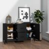 Sideboard Black 100x36x60 cm Engineered Wood